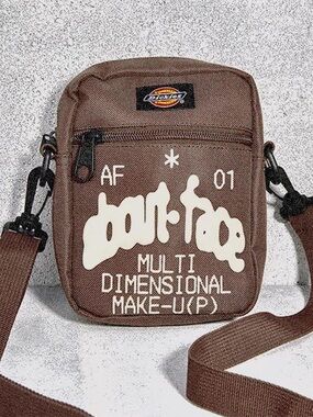 Dickies Brown Graphic Belt Bag with Cream Print